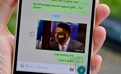 GIFка на смартфоне в мессенджере Whatsapp
