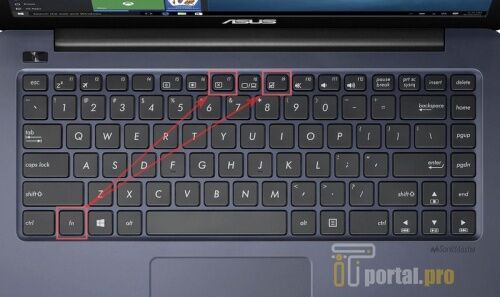 Комбинации клавиш для отключения тачпада на ноутбуке Asus